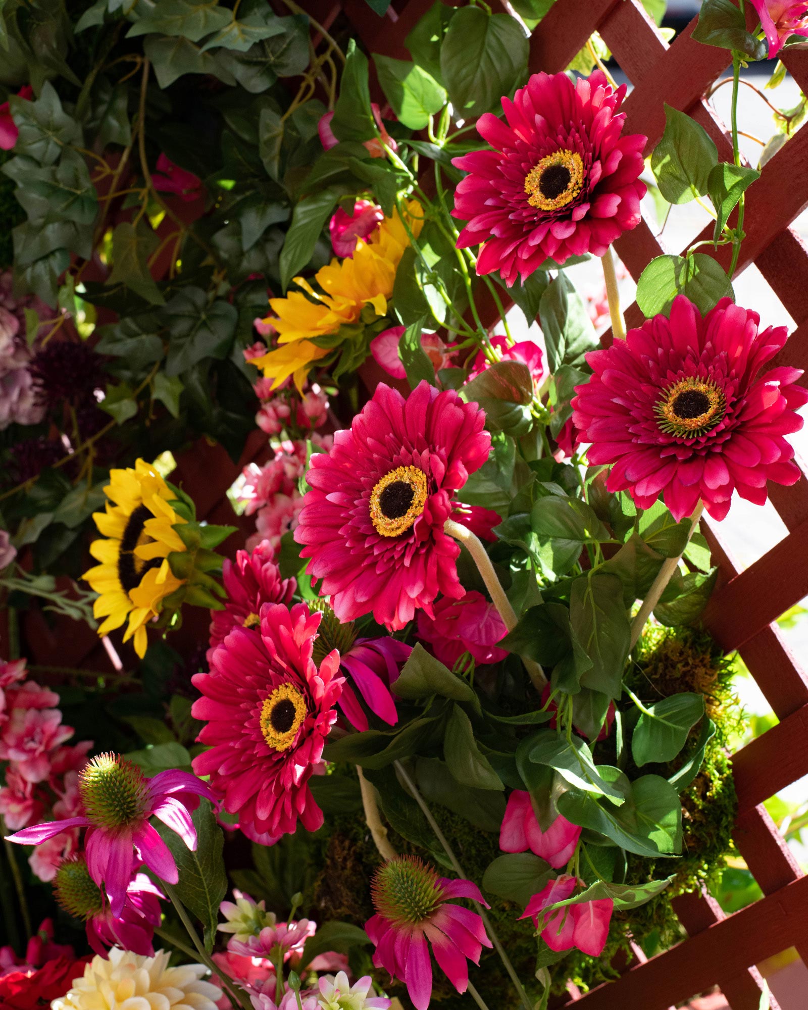 Flowers at Crazy Pizza Knightsbridge